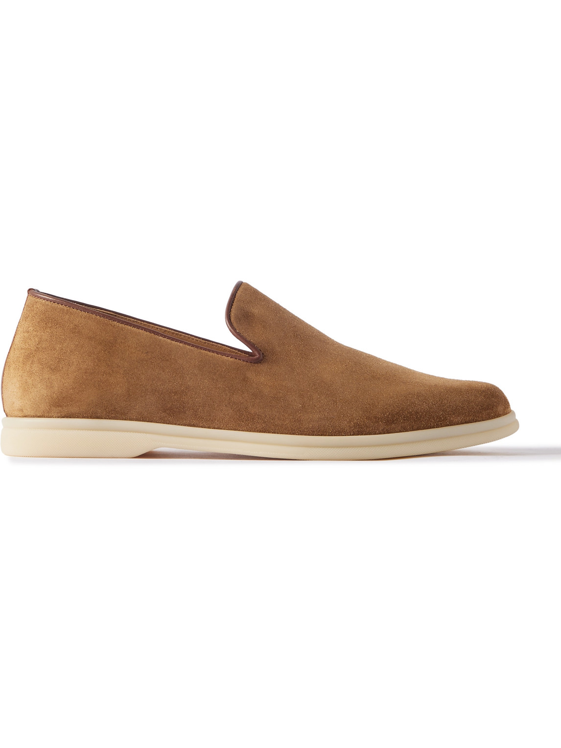 Mod Mare Leather-Trimmed Suede Loafers