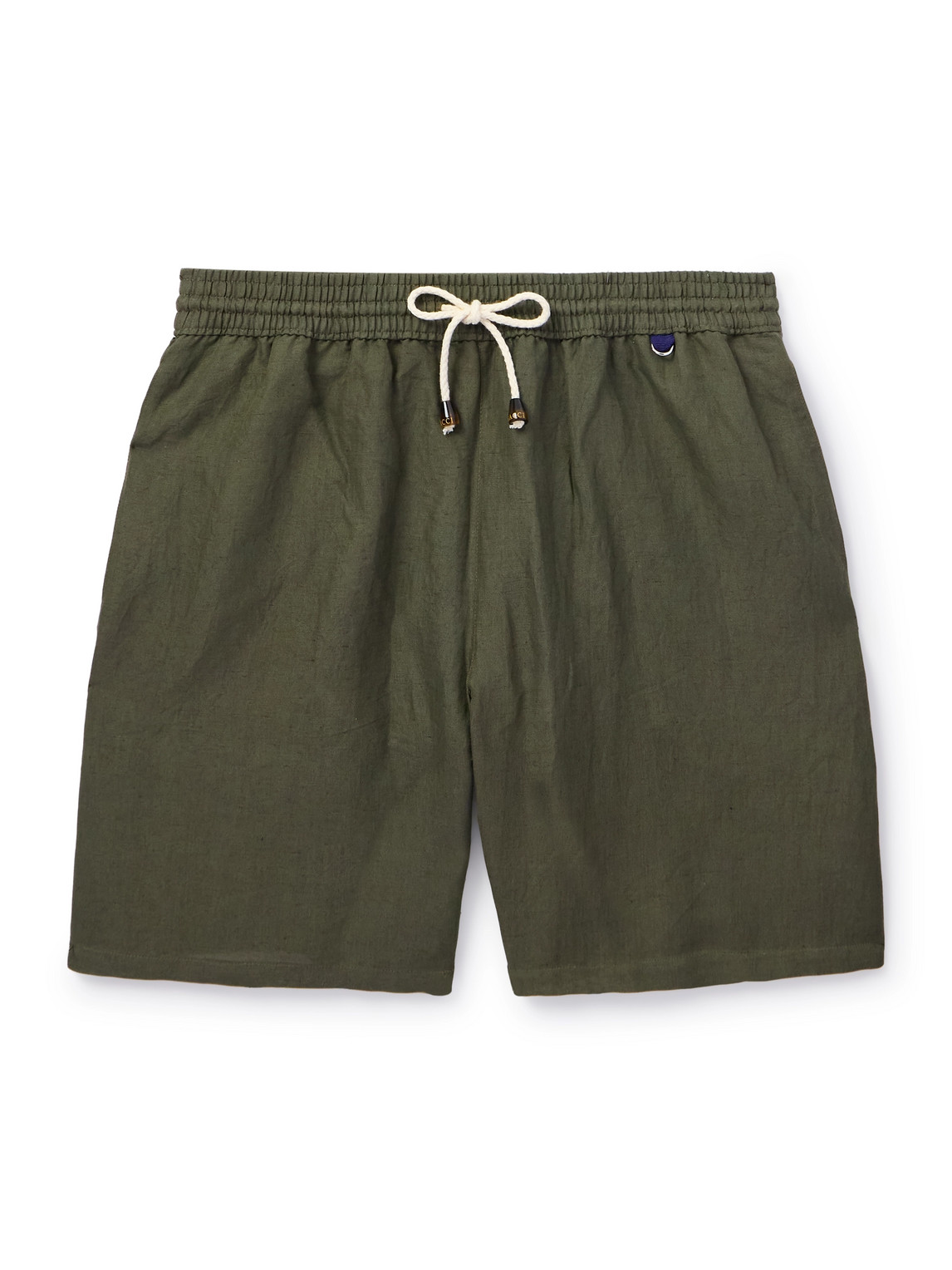 Straight-Leg Mid-Length Linen Swim Shorts