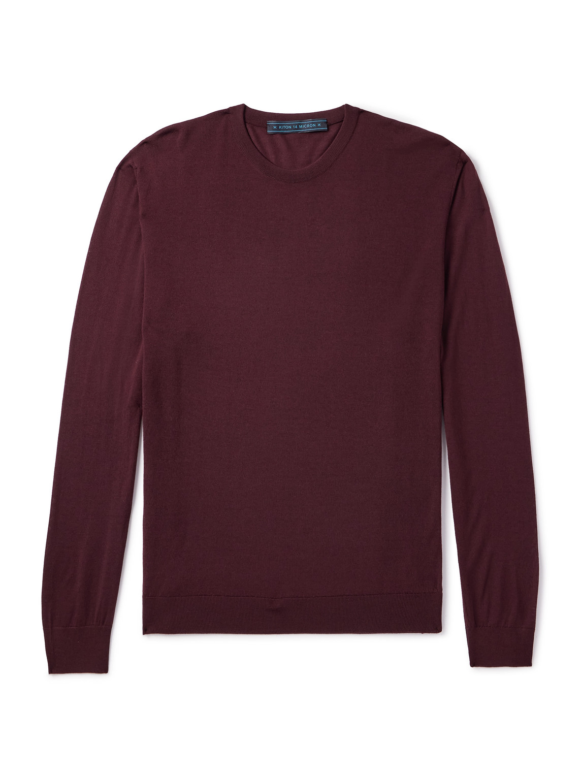 Kiton Wool Sweater In Burgundy