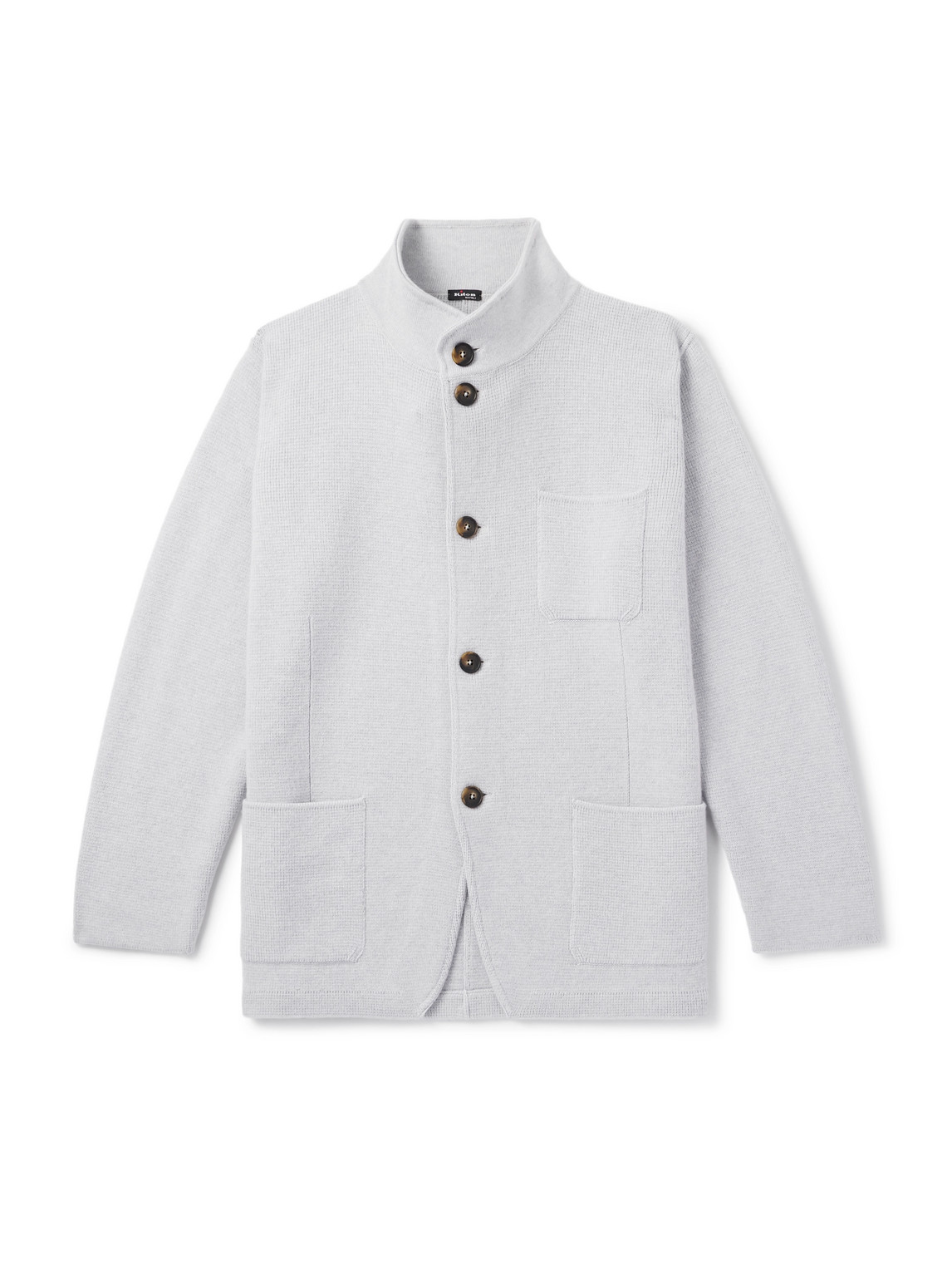 Kiton Cashmere Cardigan In White