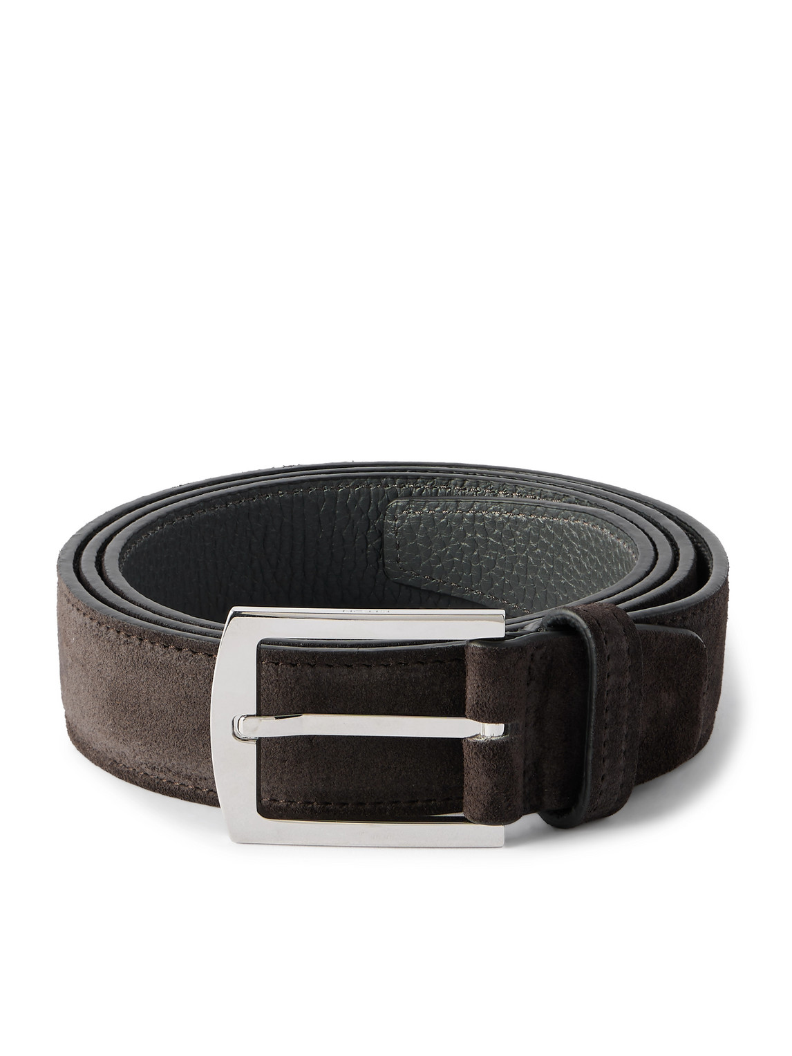 Kiton Suede Belt In Brown