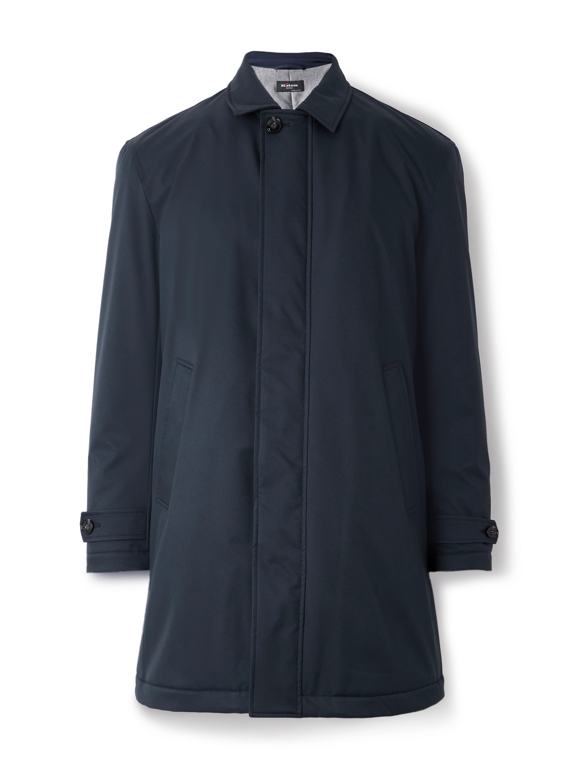 Kiton Shell Coat In Blue