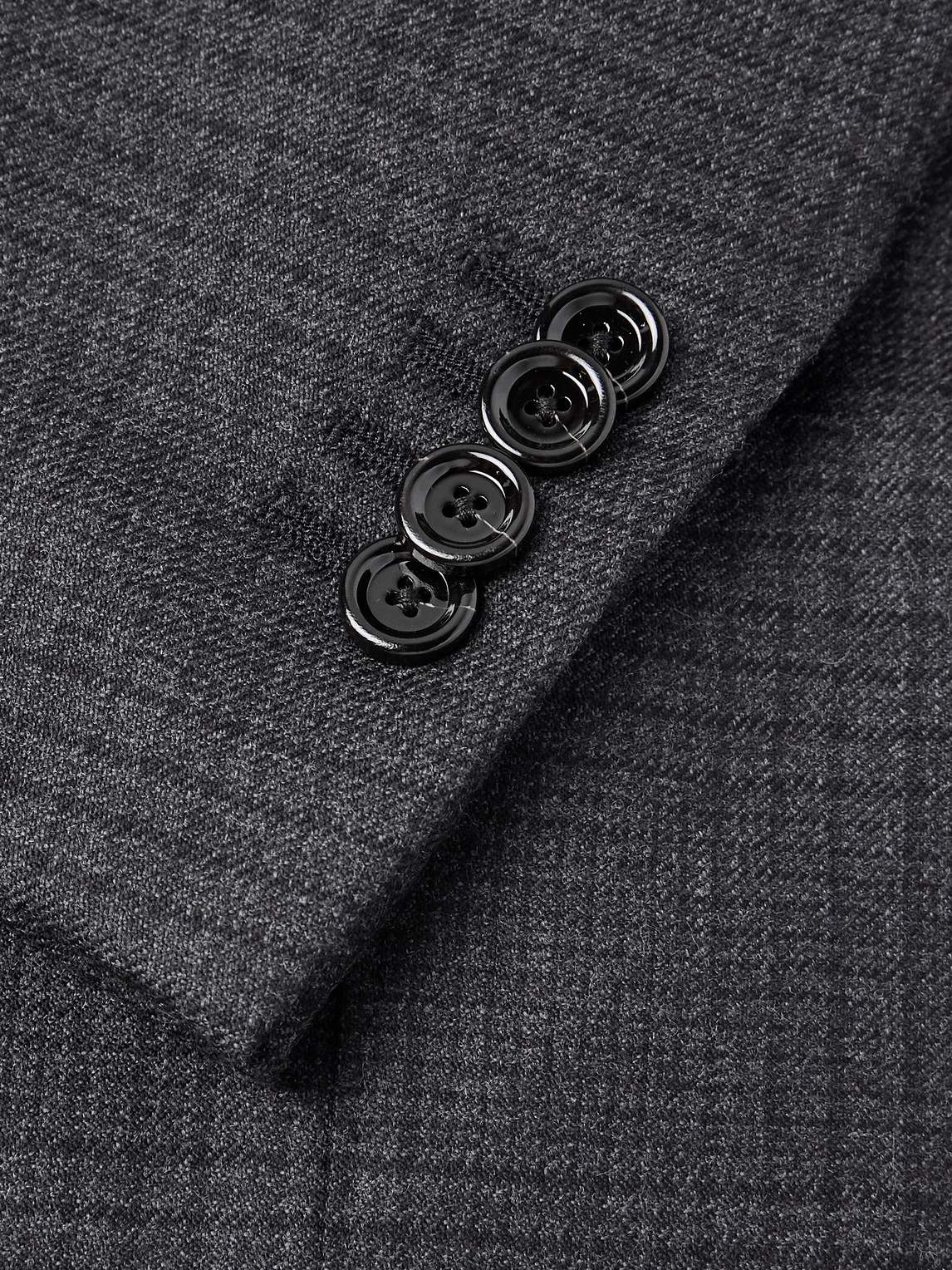  Lardini - Prince Of Wales Checked Wool Suit Jacket - Men - Gray - It 48 