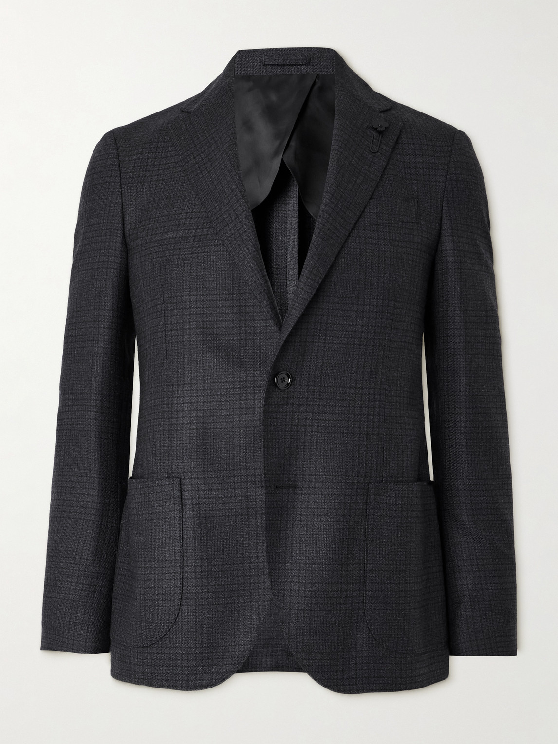 Lardini Prince of Wales Checked Wool Suit Jacket - Men
