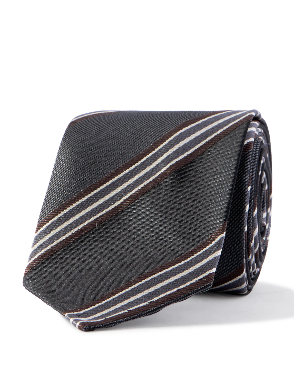 4cm Striped Silk-Gabardine Tie