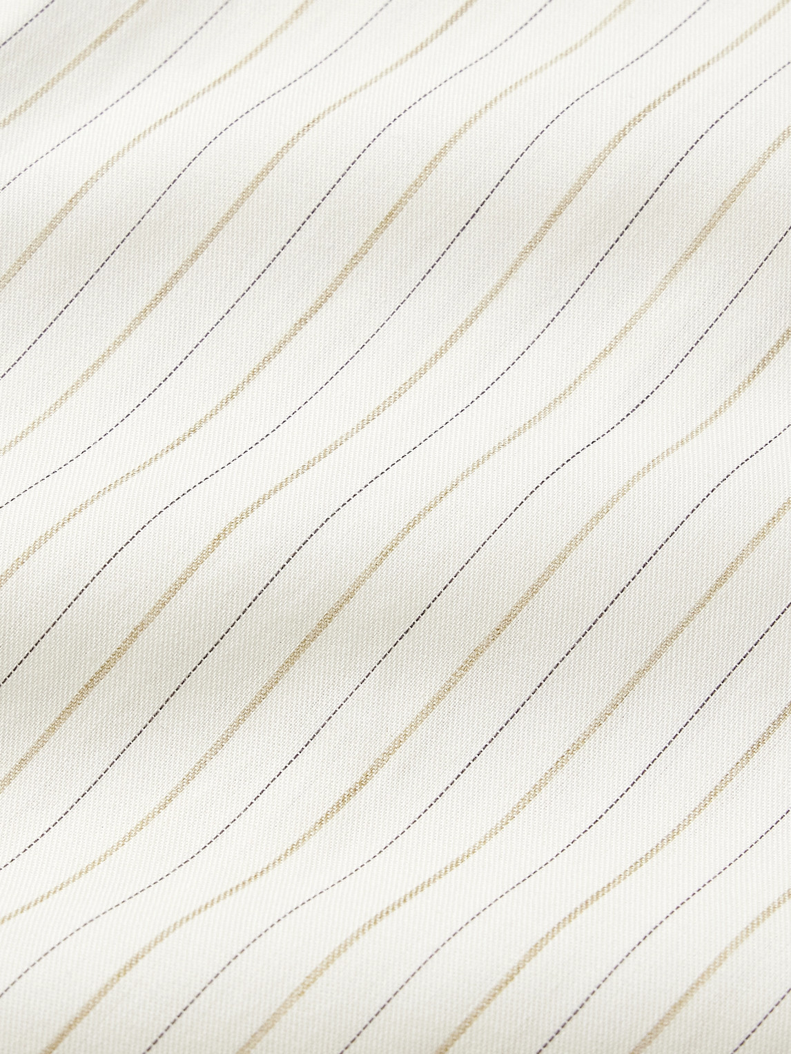 Lardini Pinstriped Cotton And Virgin Wool-blend Twill Shirt In White