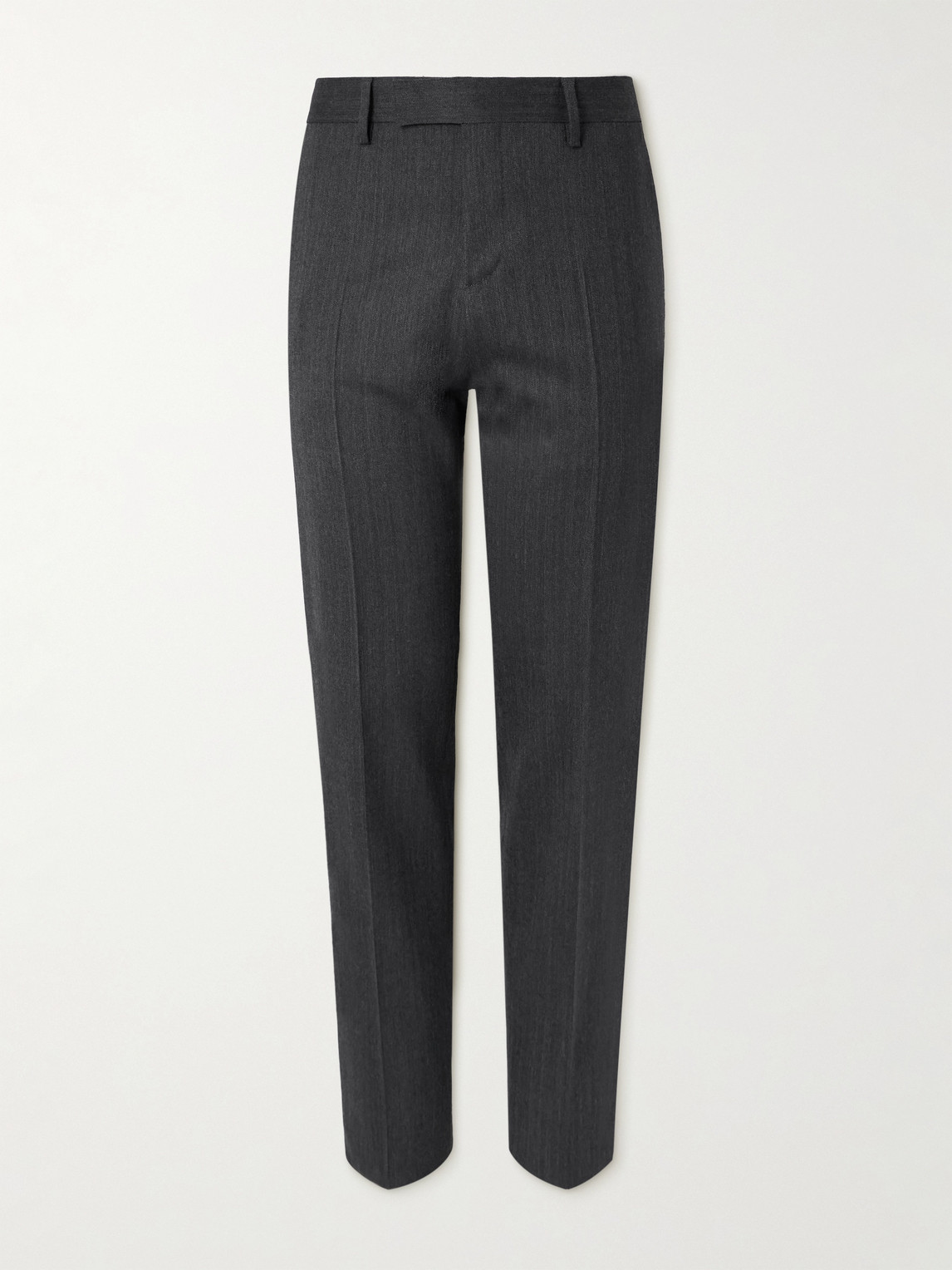 Lardini Straight-Leg Virgin Wool-Blend Herringbone Suit Trousers - Men