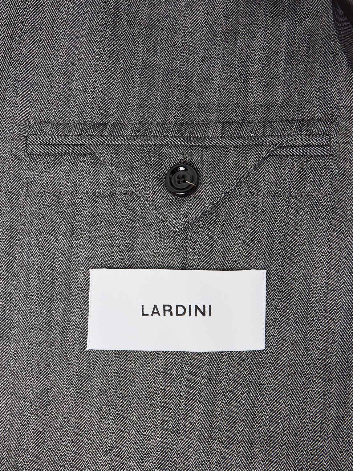 Lardini Virgin Wool-blend Herringbone Suit Jacket
