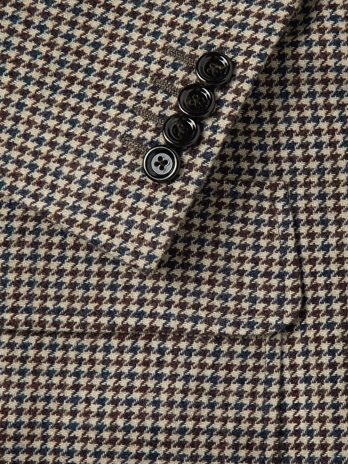 Lardini Puppytooth Wool-blend Felt Blazer In Neutral