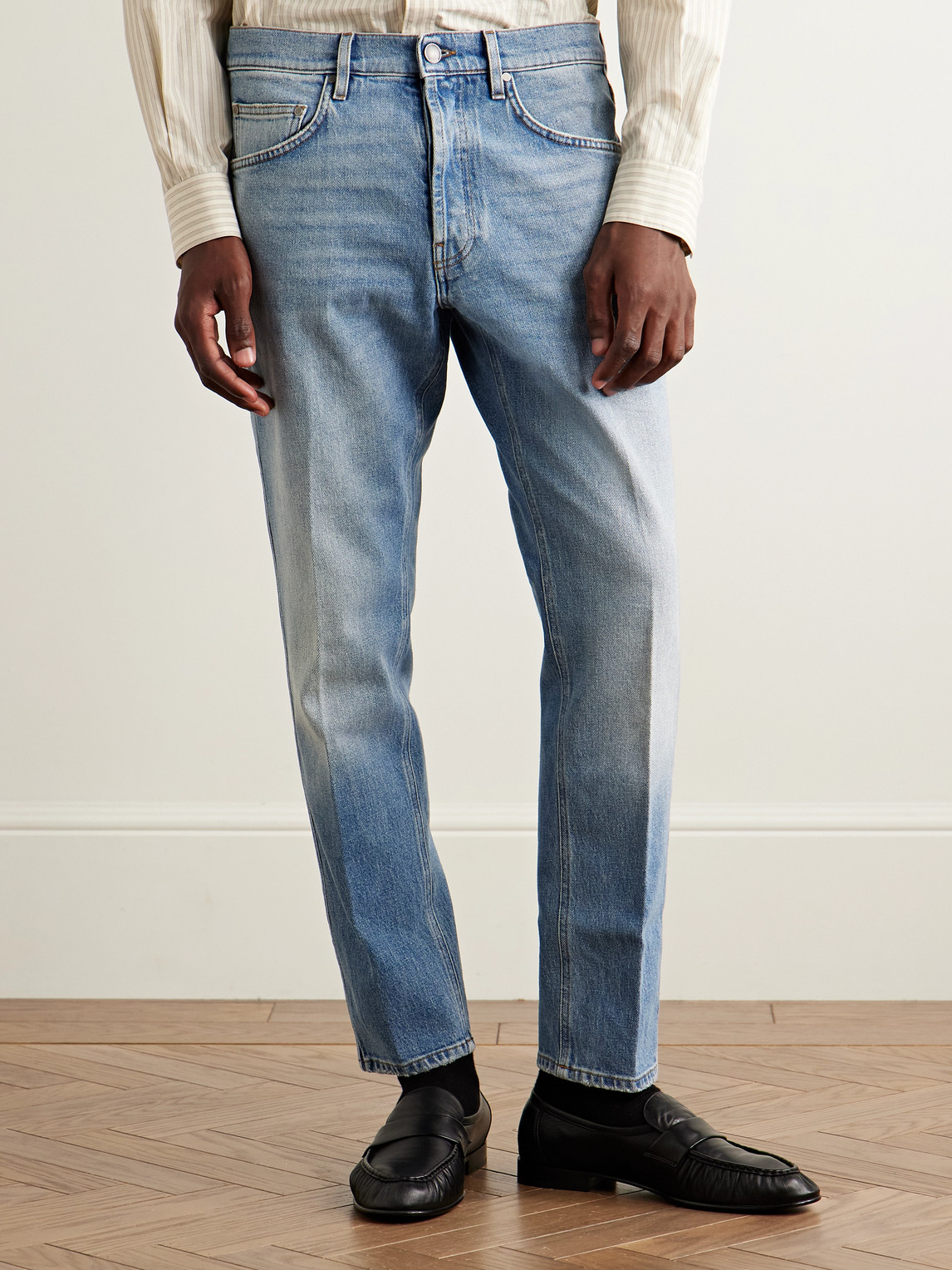 Lardini Slim-fit Straight-leg Jeans In Blue