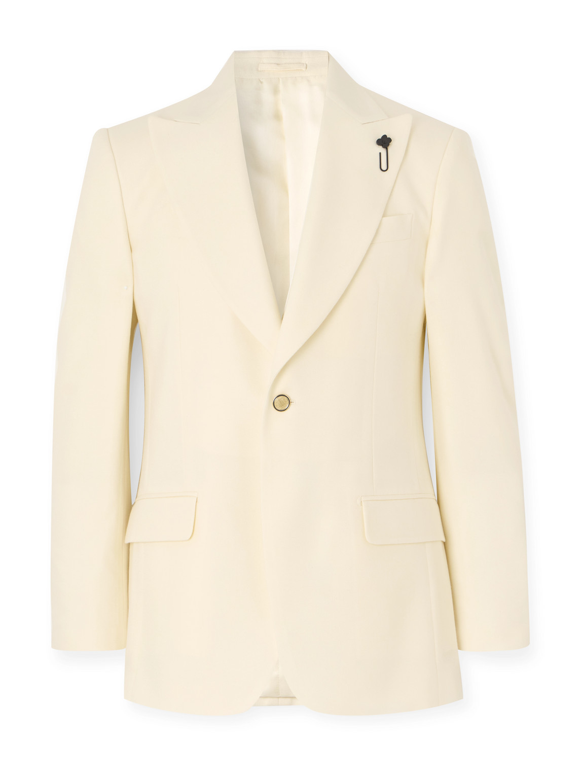 Lardini Virgin Wool Tuxedo Jacket In Neutral | ModeSens