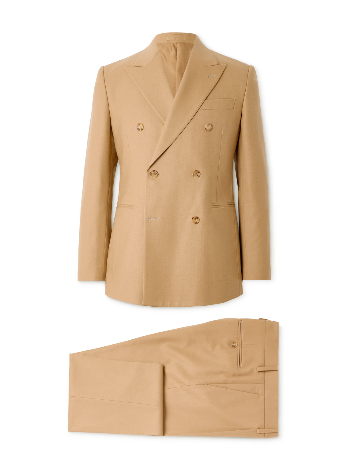 Double-Breasted Virgin Wool-Blend Twill Suit