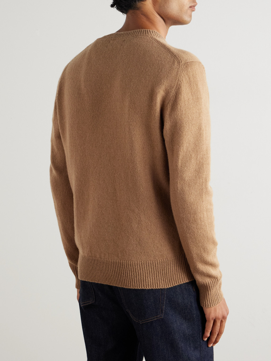 Lardini Alpaca And Virgin Wool-blend Sweater In Brown