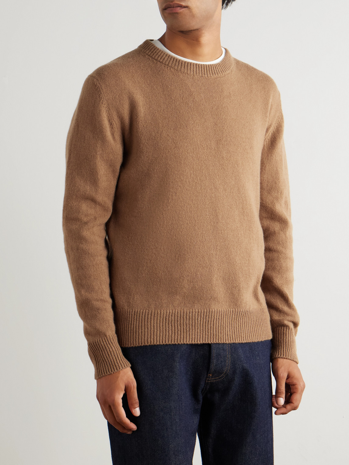 Lardini Alpaca And Virgin Wool-blend Sweater In Brown