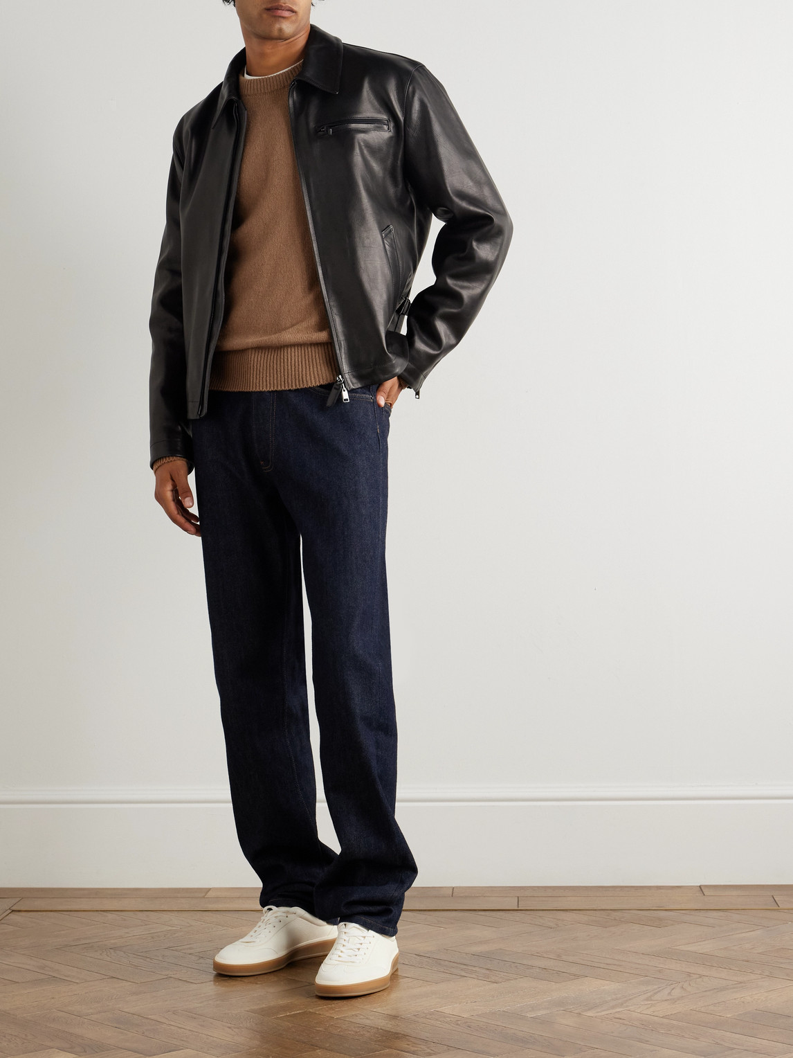 Lardini Alpaca And Virgin Wool-blend Sweater In Brown