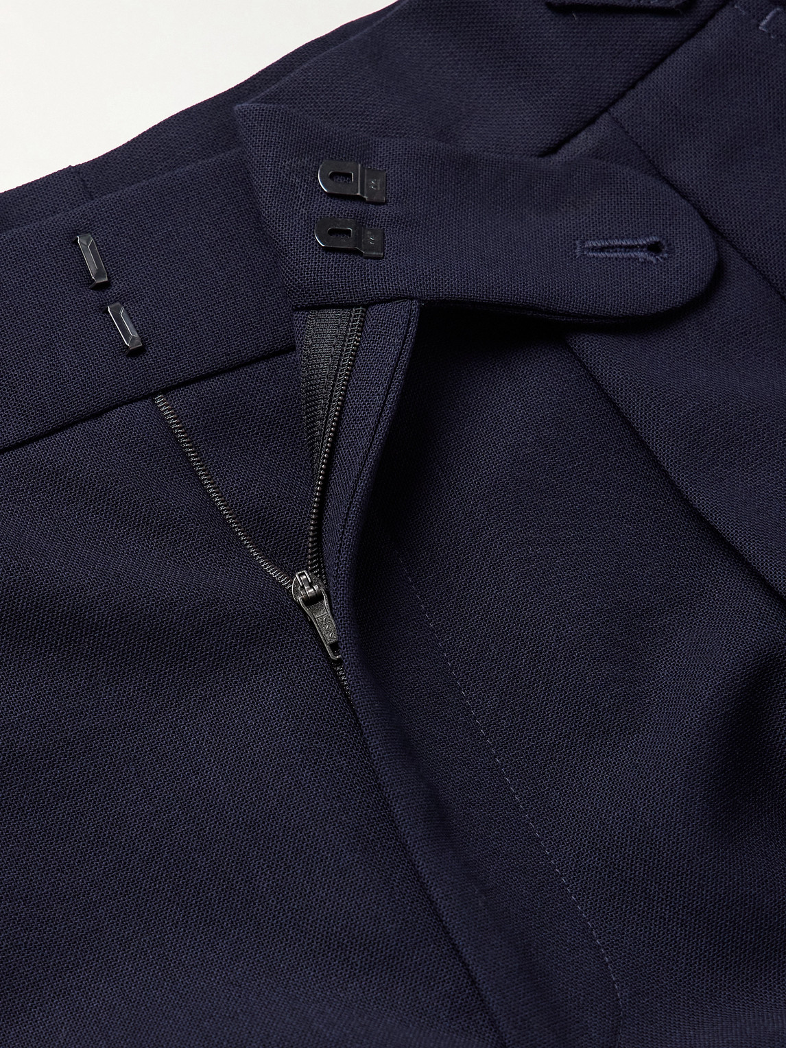 Richard James Hepworth Slim-fit Pleated Wool-crepe Suit Trousers