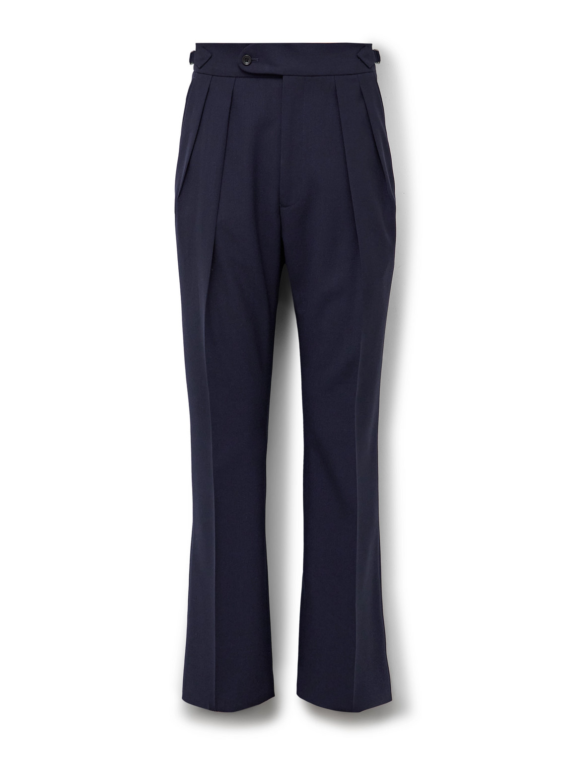 Richard James Hepworth Slim-fit Pleated Wool-crepe Suit Trousers