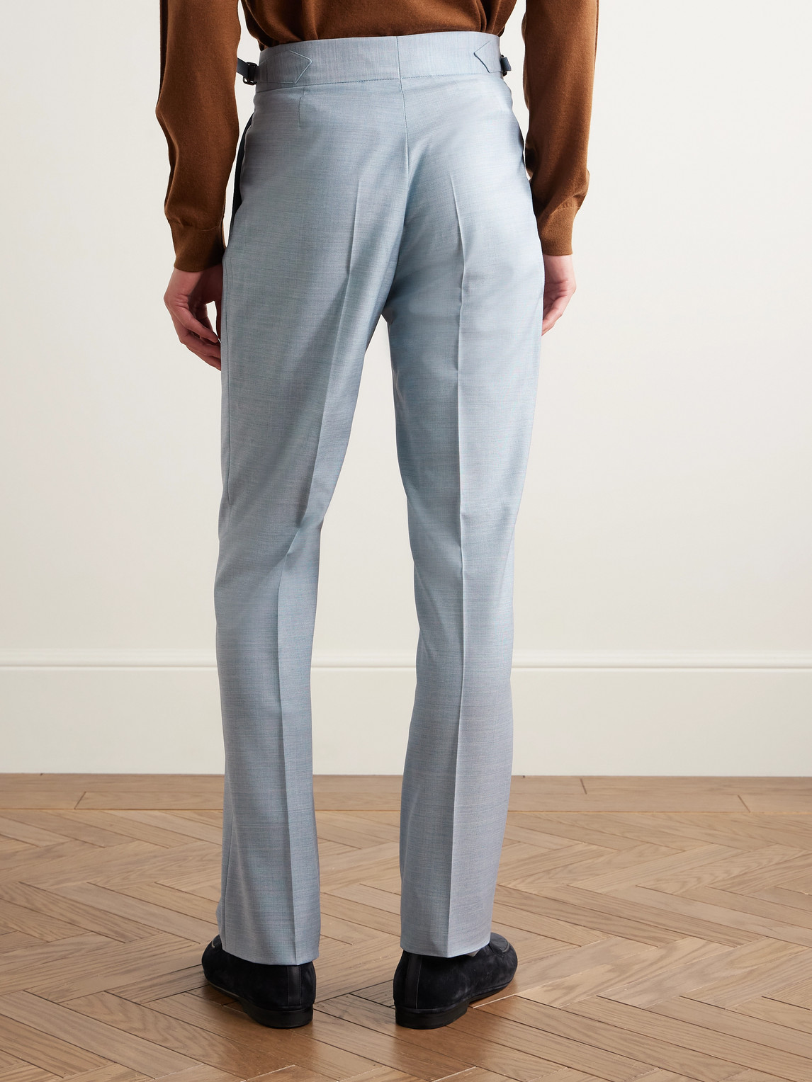 Richard James Hepworth Slim-fit Pleated Wool Suit Trousers