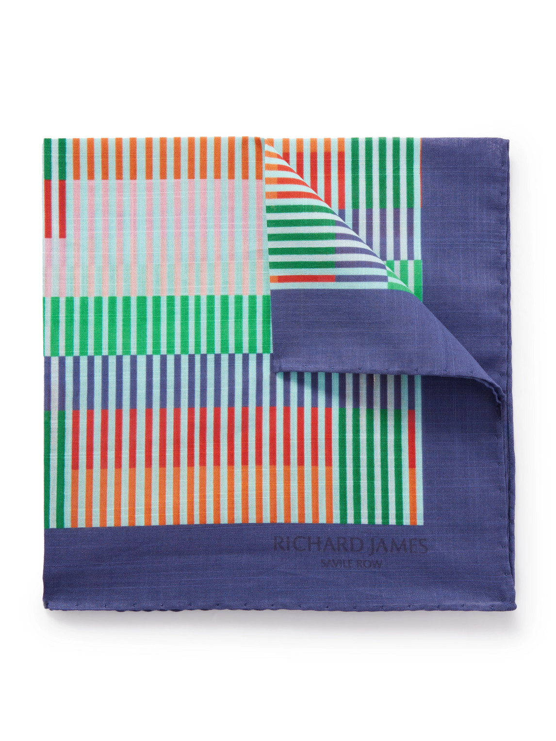 Striped Cotton-Voile Pocket Square