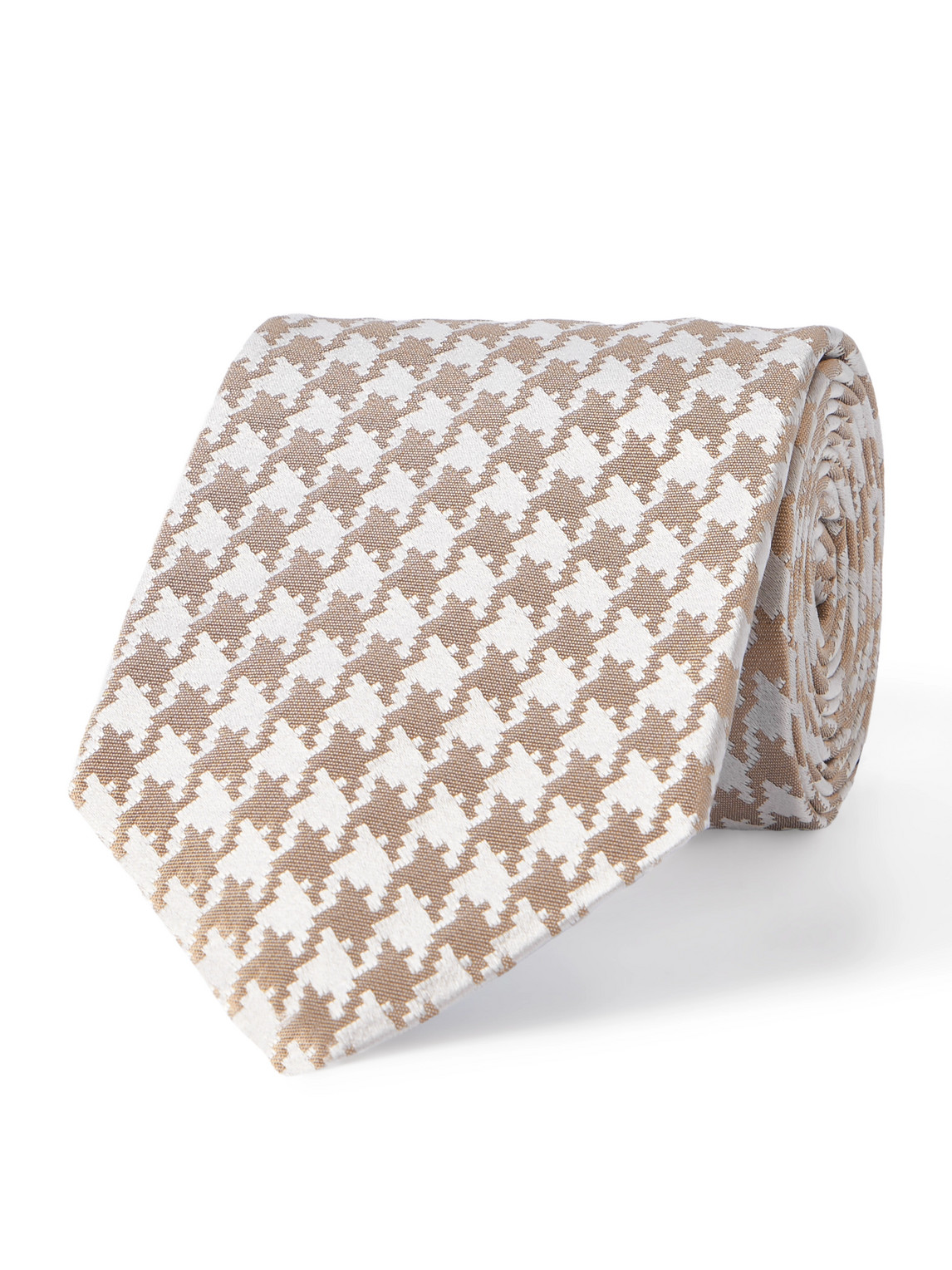 8cm Houndstooth Silk-Jacquard Tie