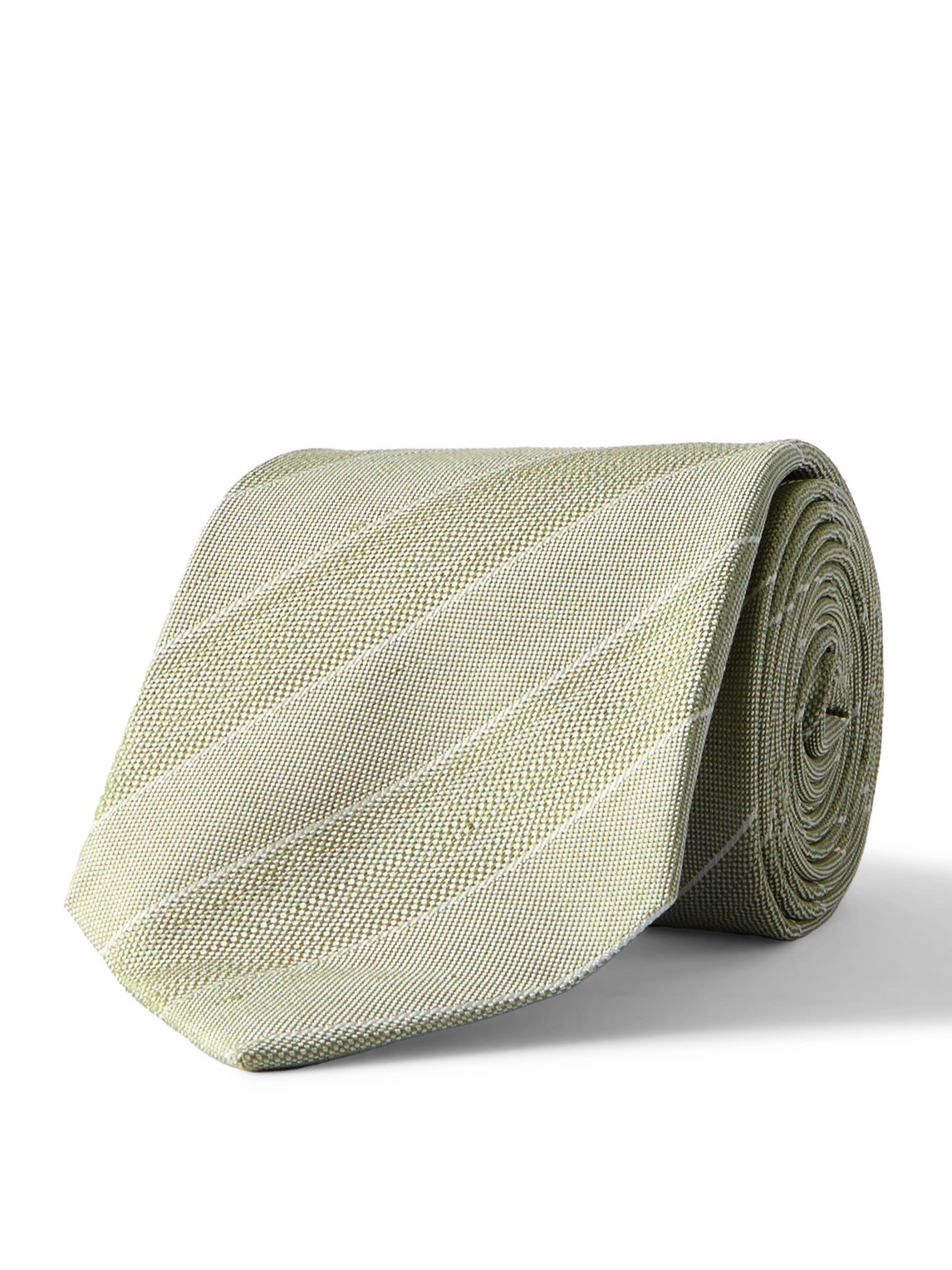 Richard James 8cm Striped Silk And Linen-blend Tie