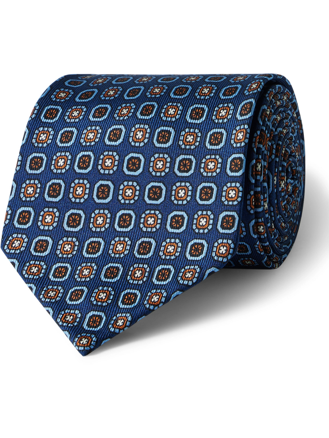 Rubinacci 8cm Silk-jacquard Tie In Blue