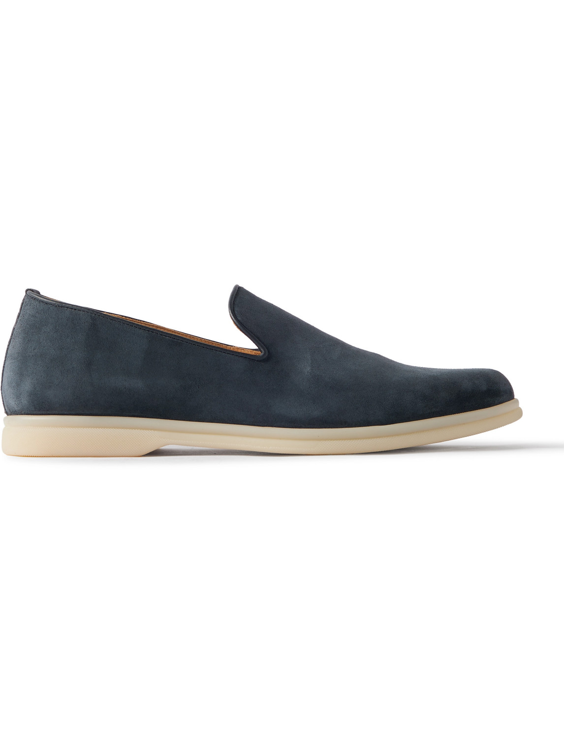 Mod Mare Leather-Trimmed Suede Loafers