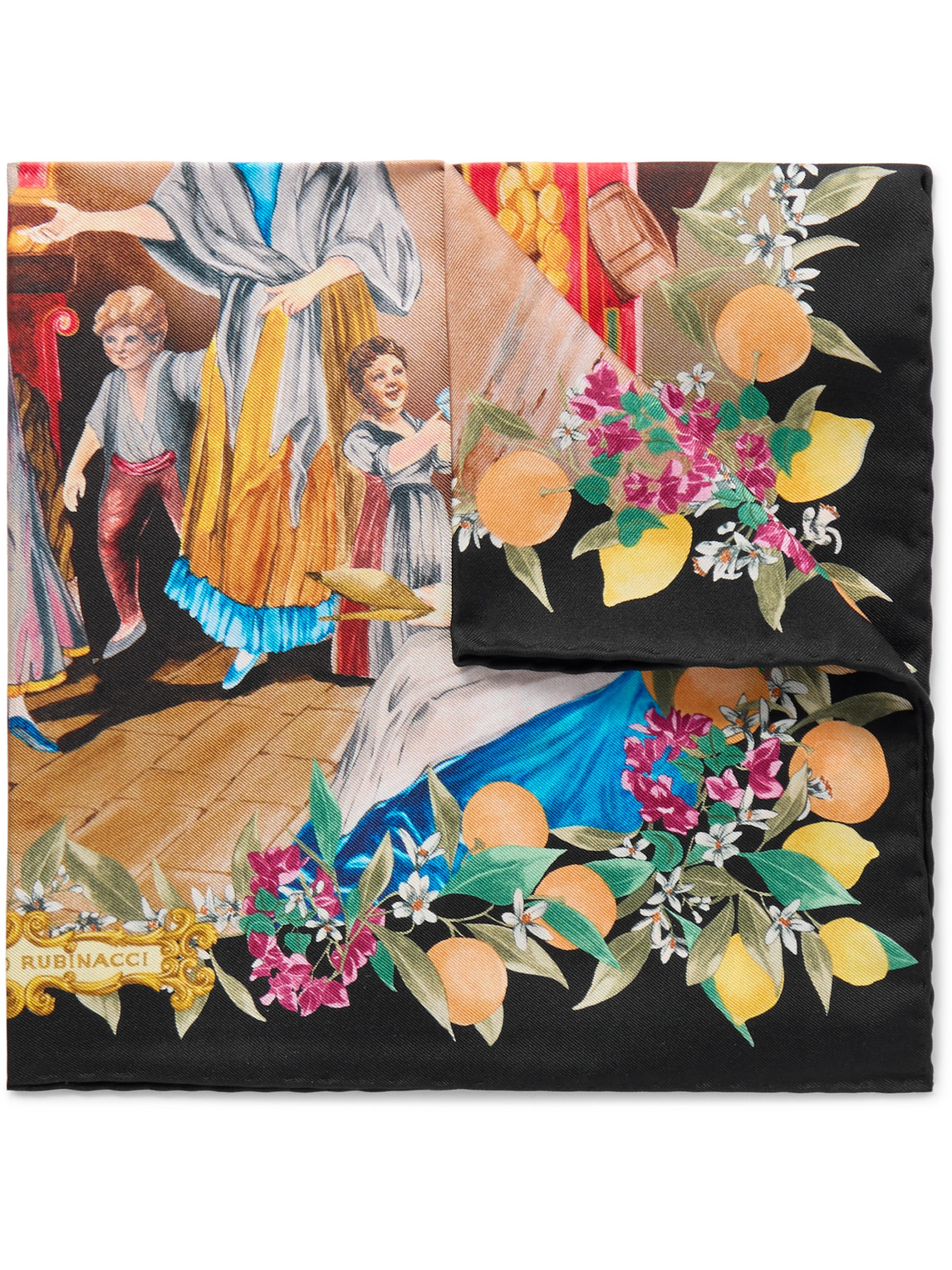 Waterseller Printed Silk-Twill Pocket Square