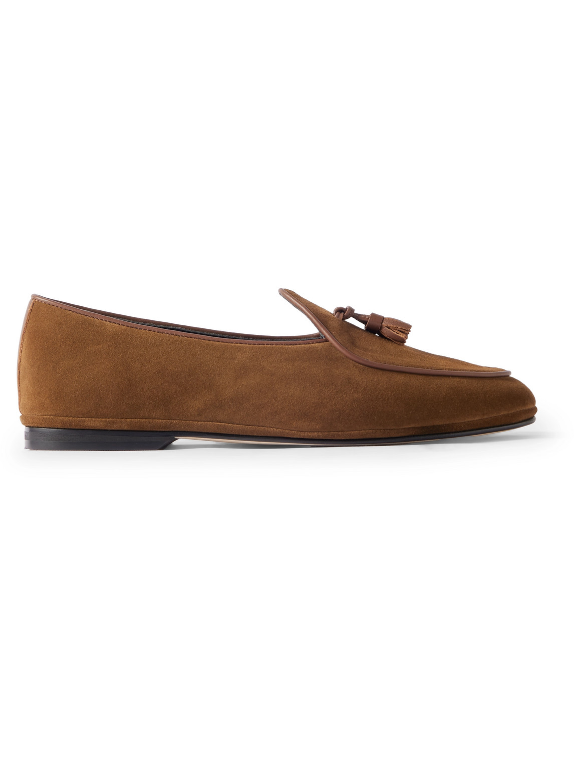 Marphy Tasselled Leather-Trimmed Suede Loafers