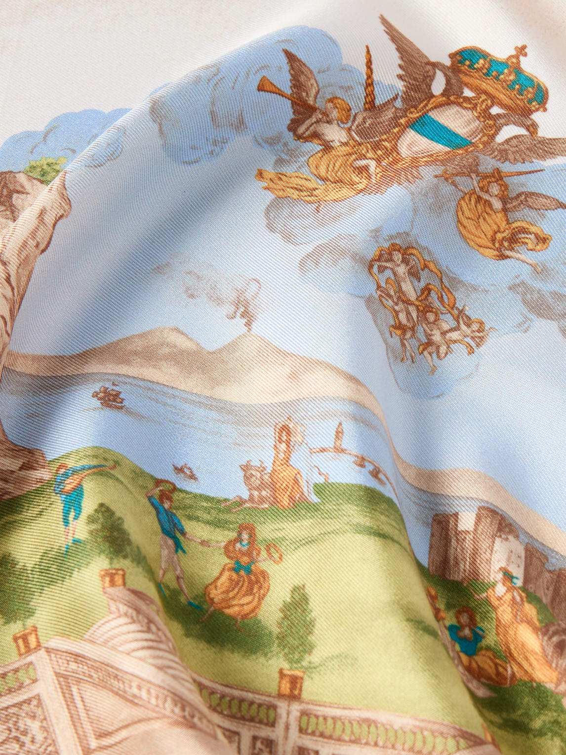 Oronomant Cuccagna Printed Silk-Twill Pocket Square