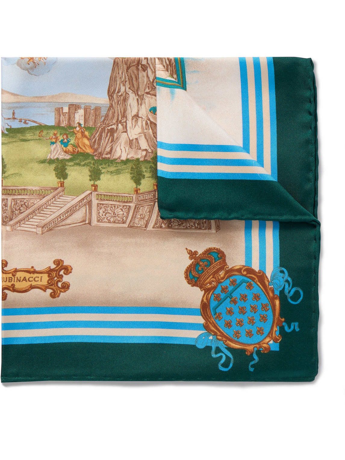 Oronomant Cuccagna Printed Silk-Twill Pocket Square