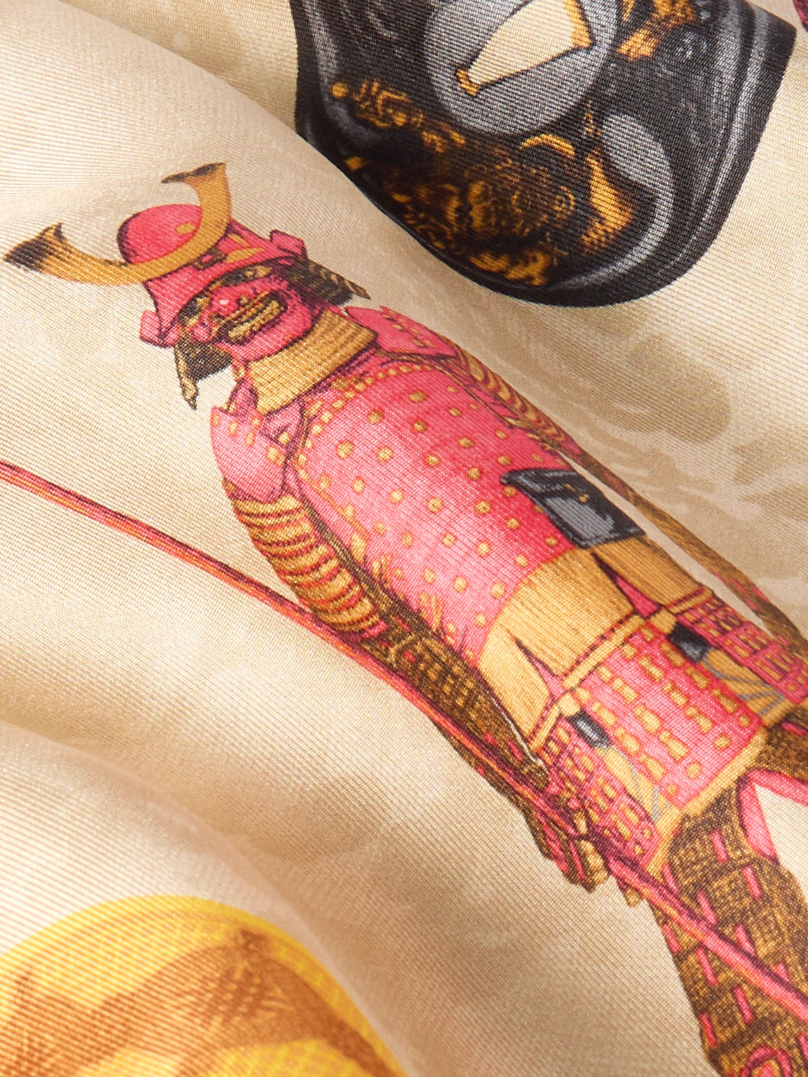 Samurai Printed Silk-Twill Pocket Square