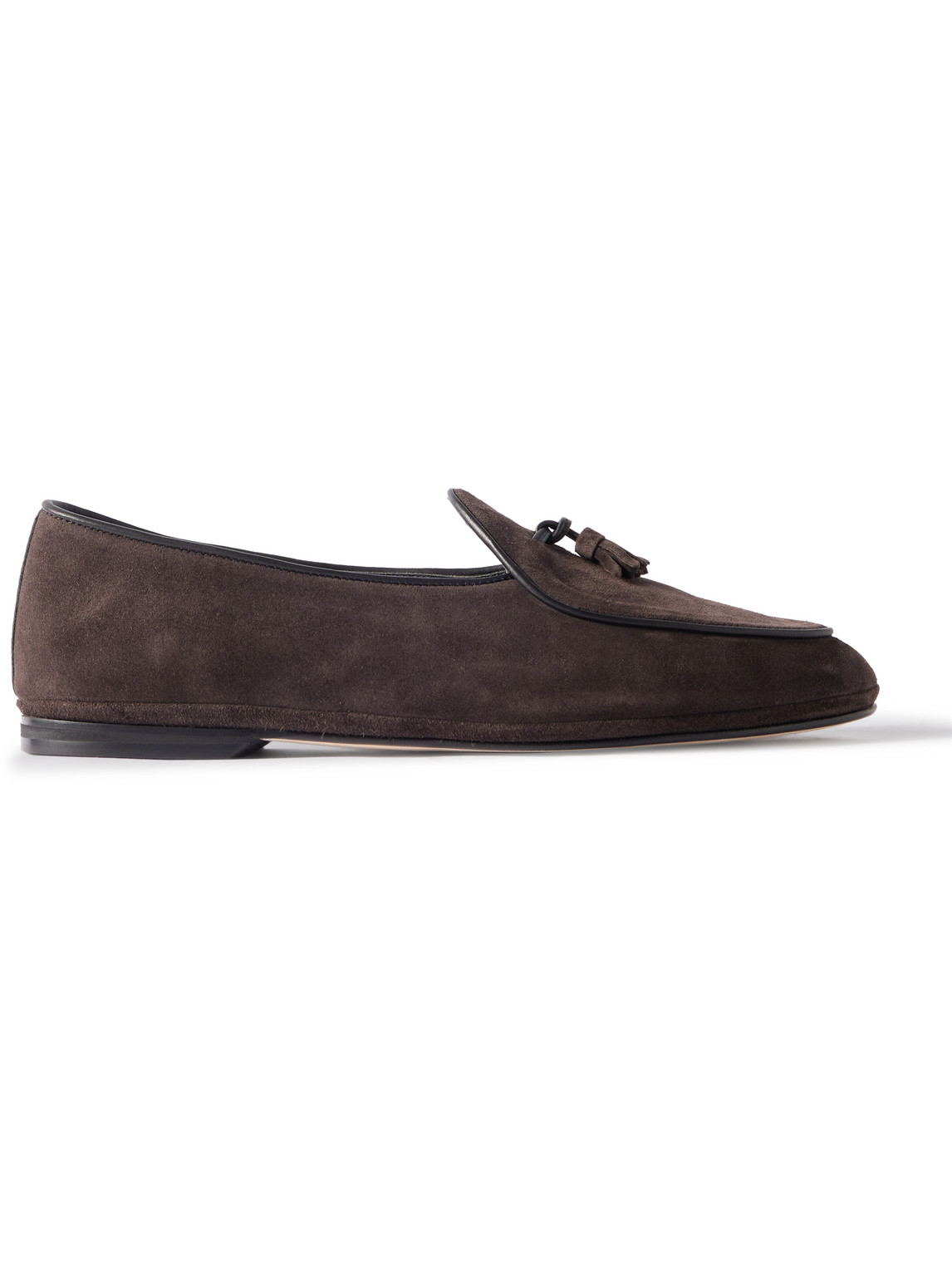 Marphy Tasselled Leather-Trimmed Suede Loafers