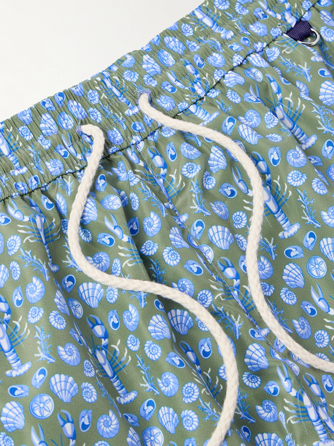Rubinacci Straight-leg Mid-length Printed Swim Shorts In Green
