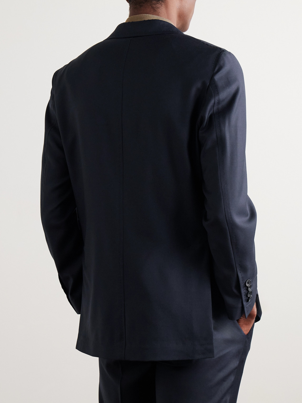 RUBINACCI UNSTRUCTURED WOOL-TWILL SUIT JACKET 