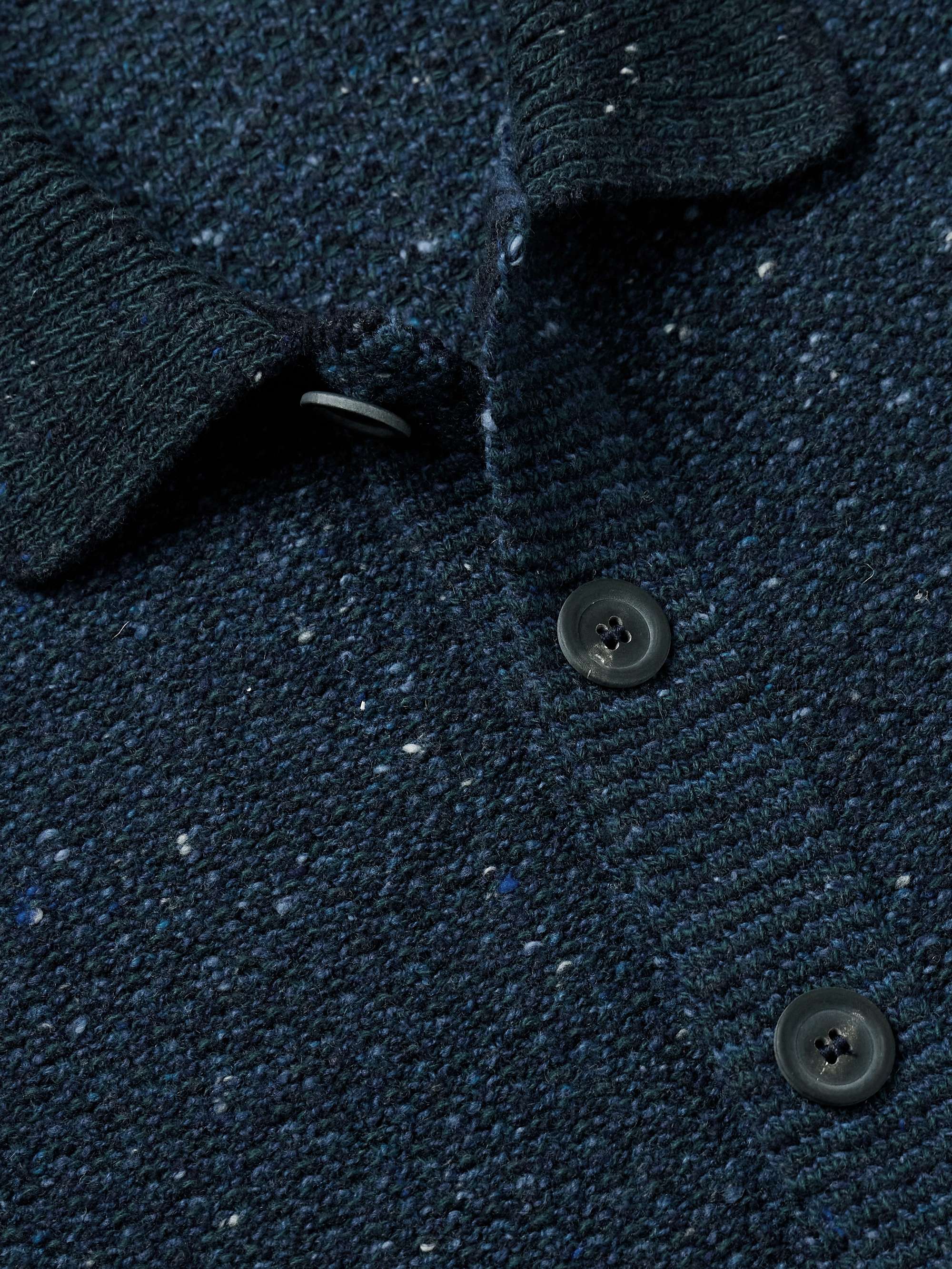 INIS MEÁIN Donegal Merino Wool and Cashmere-Blend Shirt Jacket