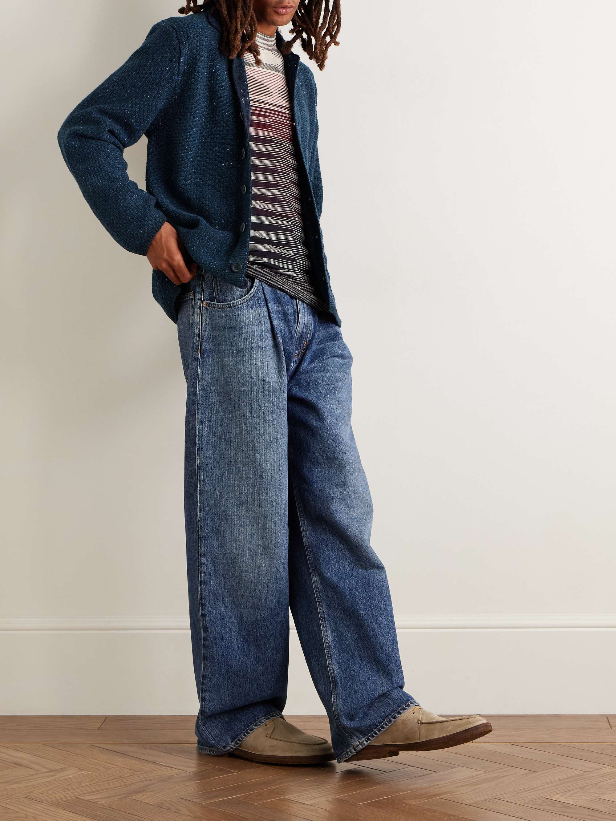 INIS MEÁIN Donegal Merino Wool and Cashmere-Blend Shirt Jacket