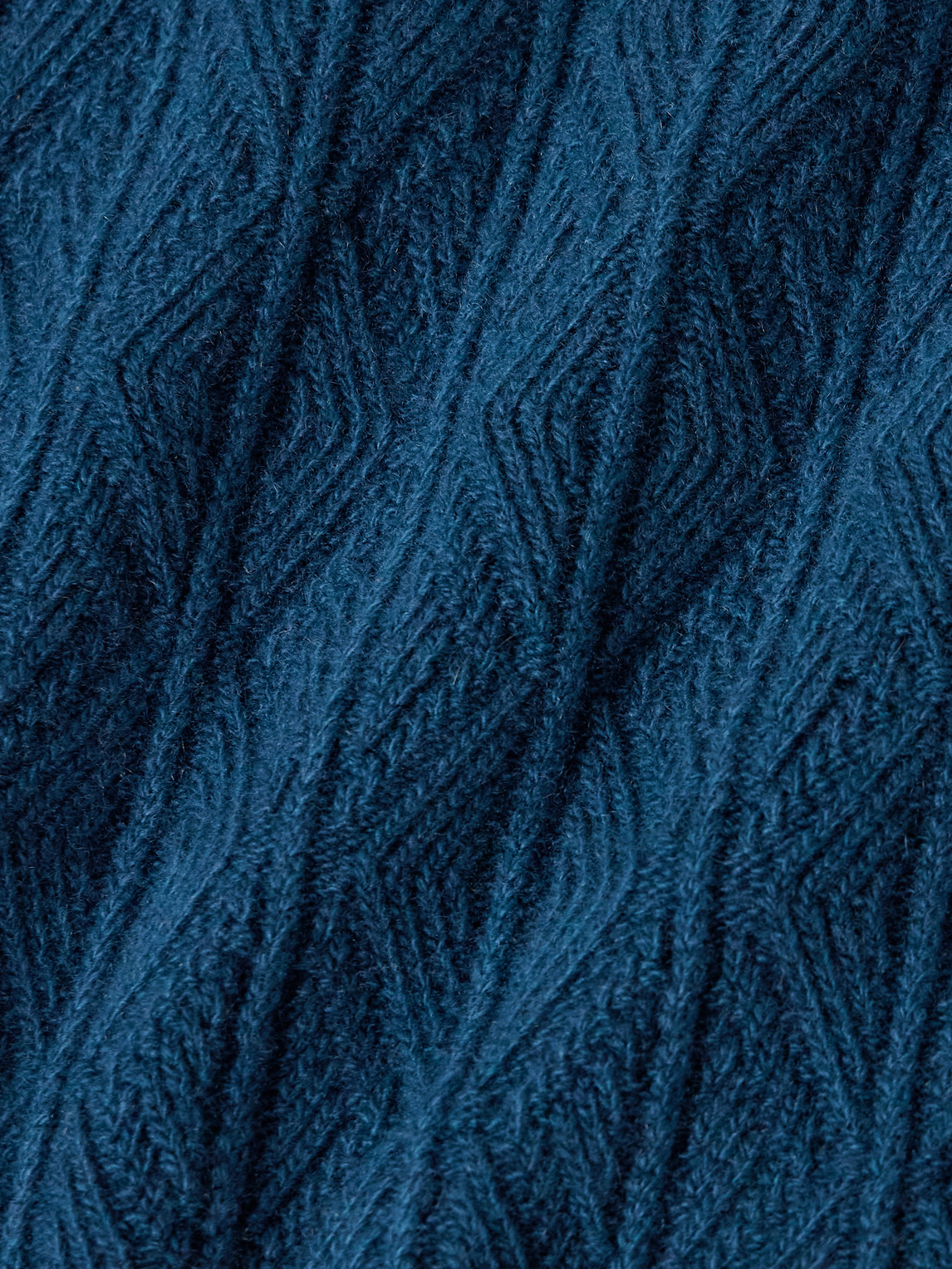 Inis Meain Slim-fit Cable-knit Merino Wool And Cashmere-blend Sweater In Blue