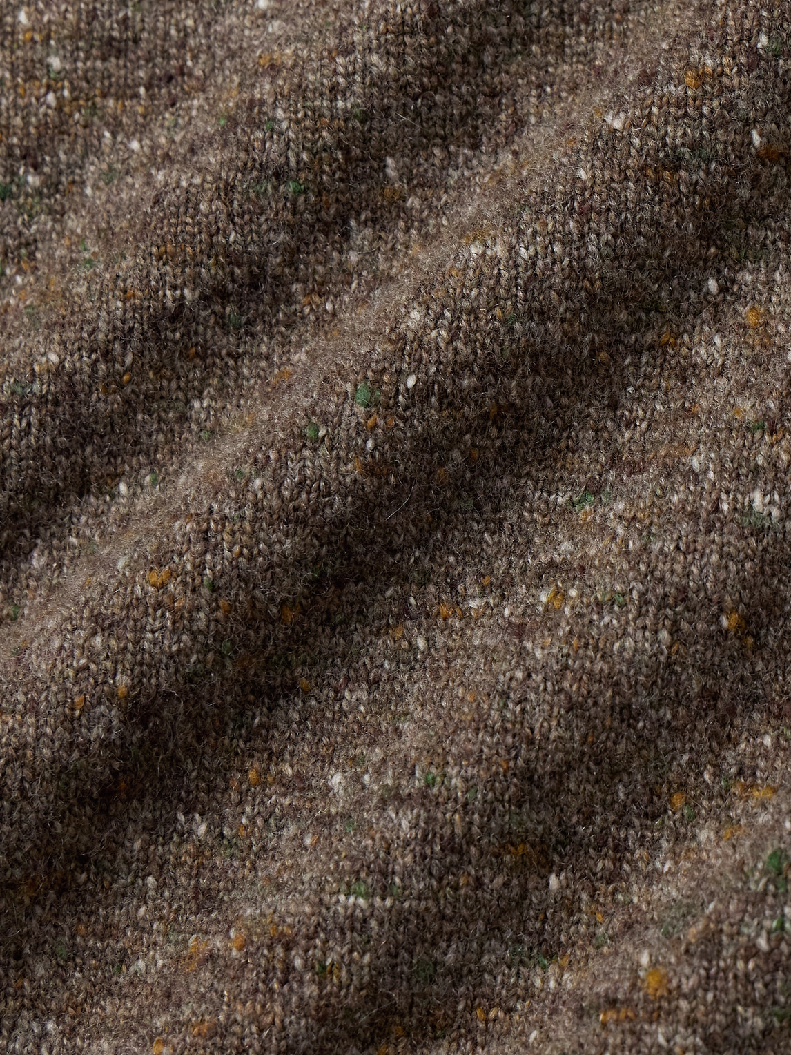 Inis Meain Merino Wool And Cashmere-blend Sweater In Brown