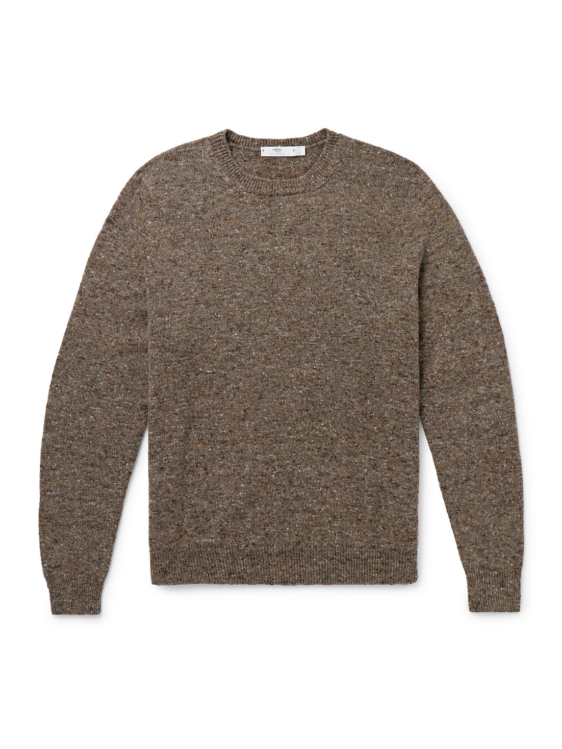 Inis Meain Merino Wool And Cashmere-blend Sweater In Brown