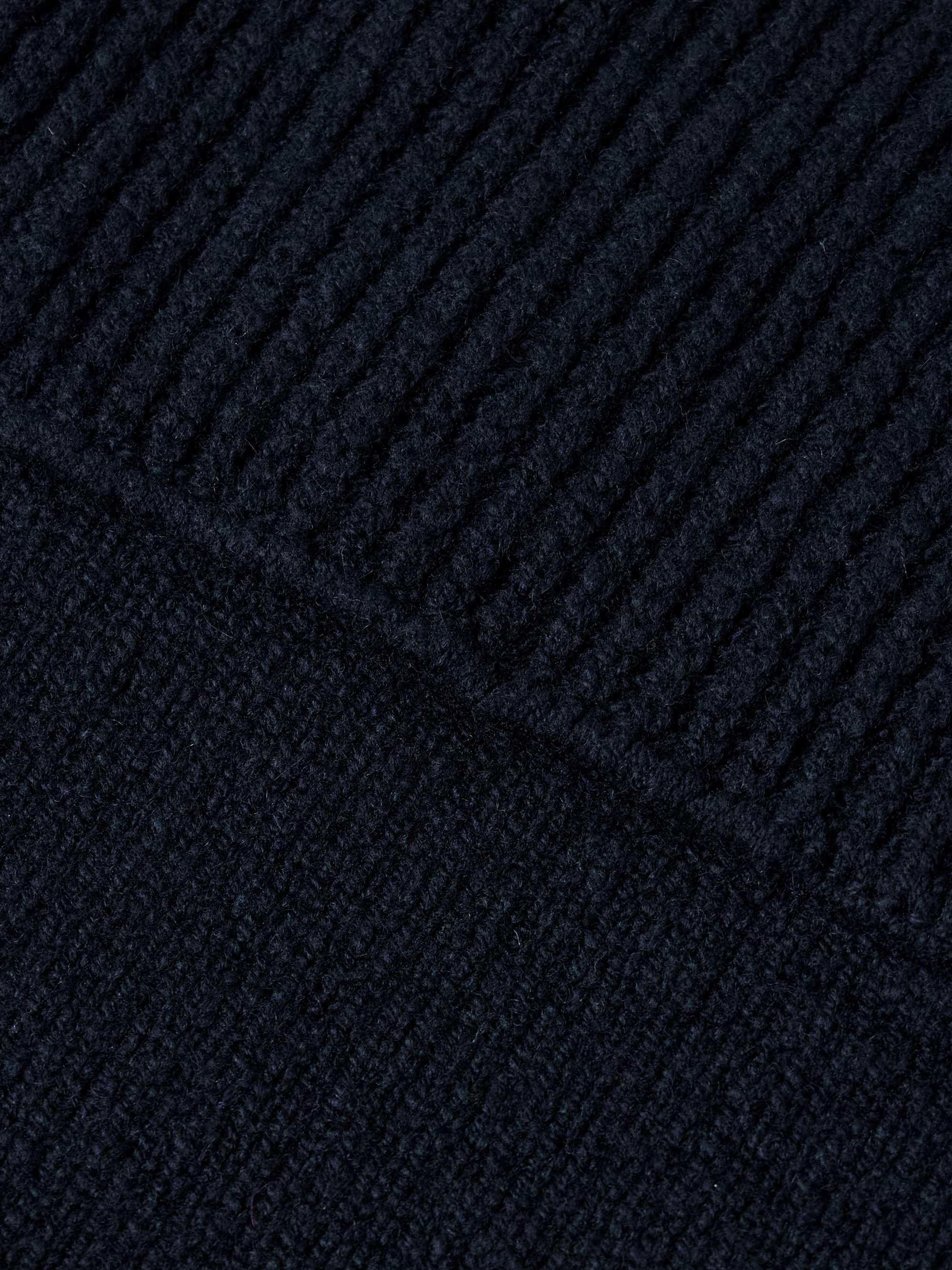 INIS MEÁIN Storm Ribbed Merino Wool Cardigan