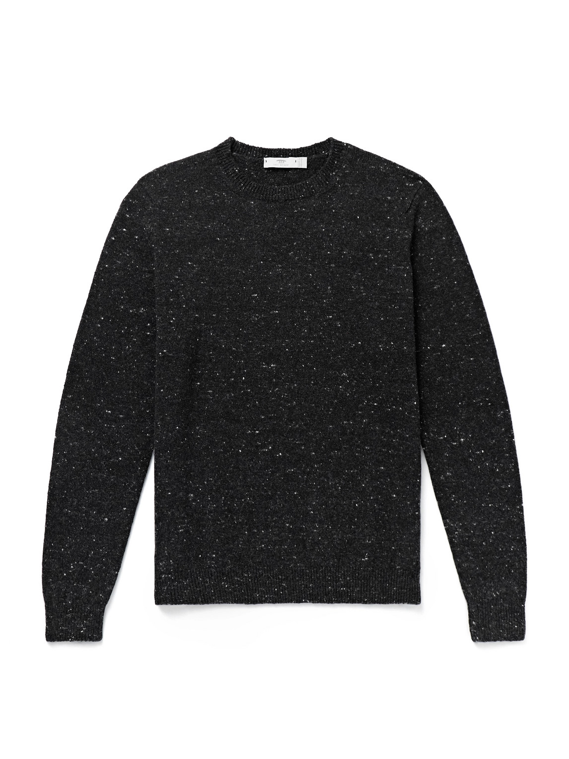 Inis Meain Merino Wool And Cashmere-blend Sweater In Gray