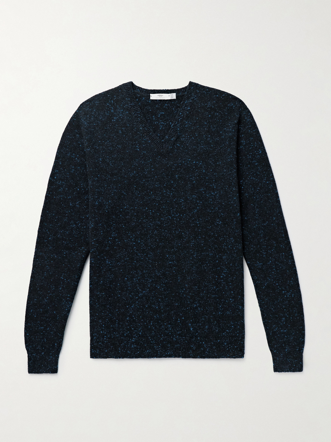 Inis Meain Merino Wool And Cashmere-blend Sweater In Black