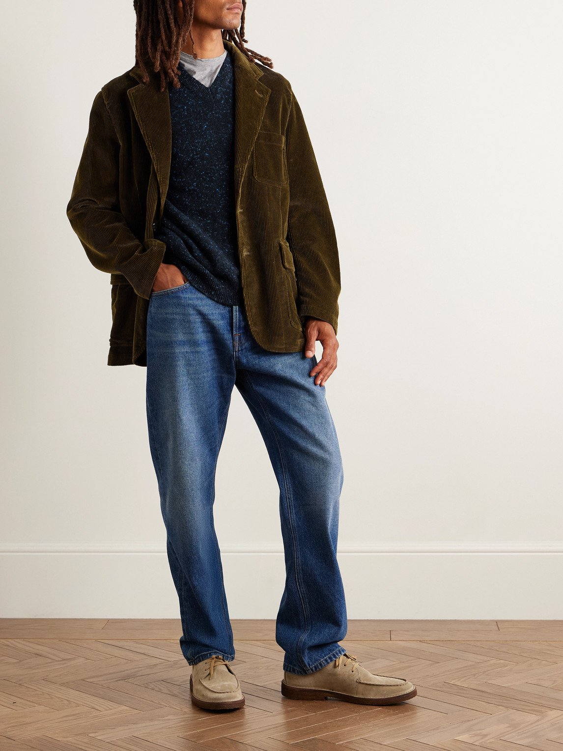 Inis Meain Merino Wool And Cashmere-blend Sweater In Black