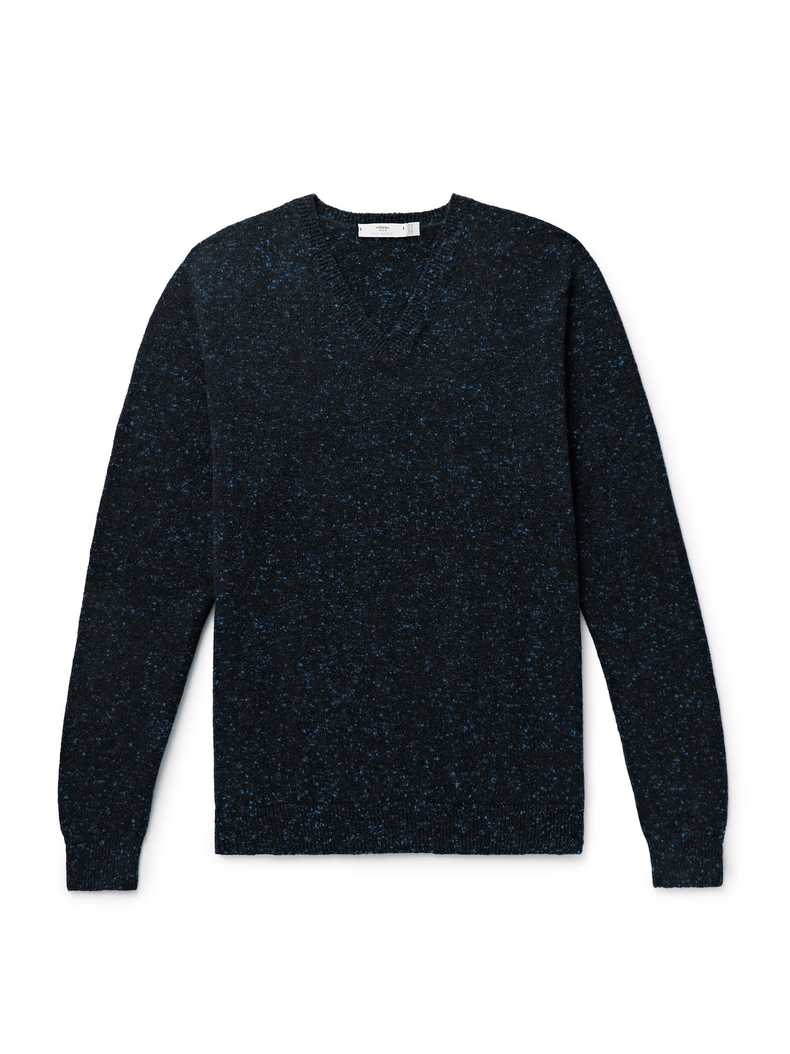 Inis Meain Merino Wool And Cashmere-blend Sweater In Black