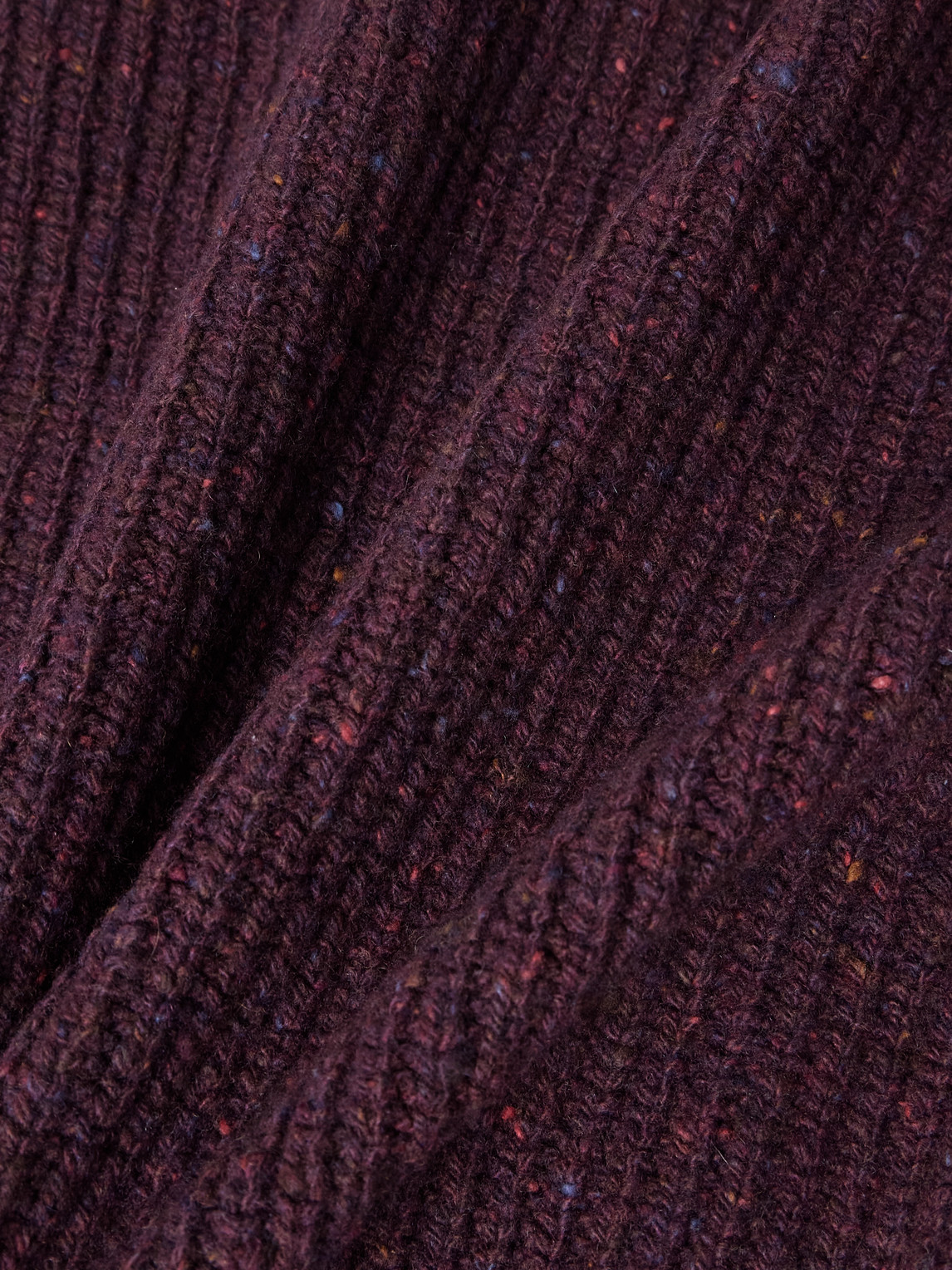 Inis Meain Boatbuilder Merino Wool And Cashmere-blend Rollneck Sweater In Red