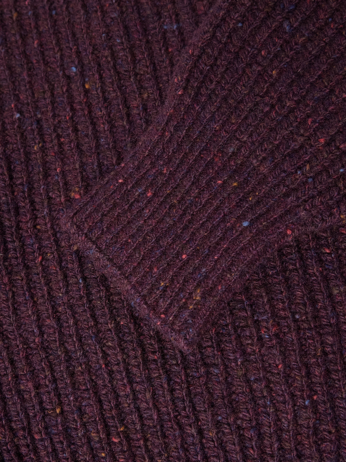 Inis Meain Boatbuilder Merino Wool And Cashmere-blend Rollneck Sweater In Red