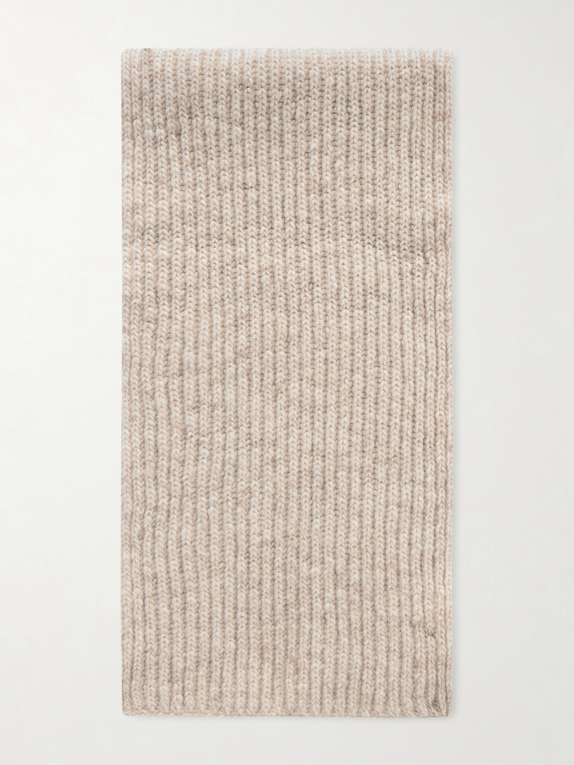 Inis Meain Ribbed Cashmere Scarf In Neutral