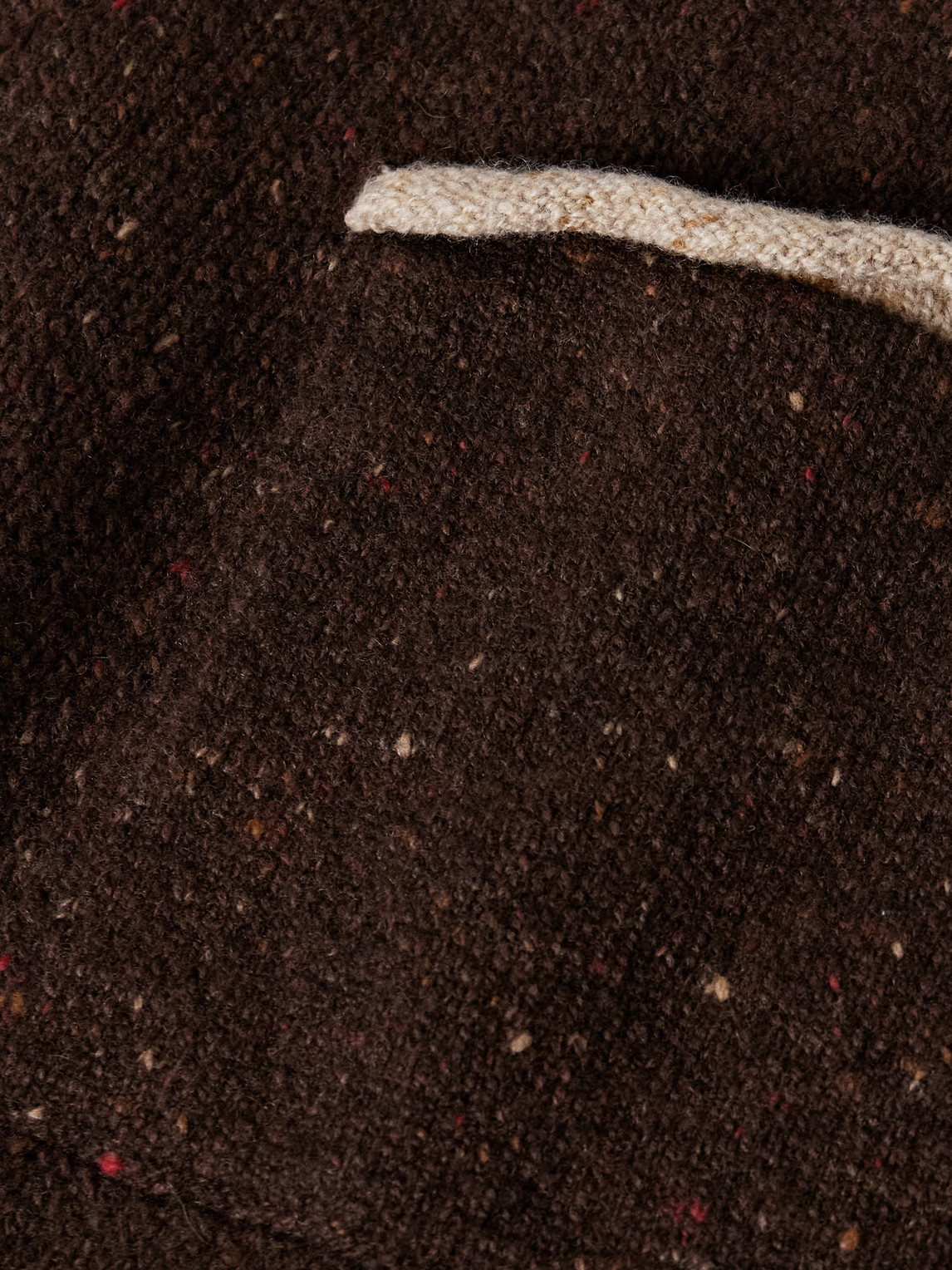 Inis Meain Donegal Merino Wool And Cashmere-blend Sweater In Brown