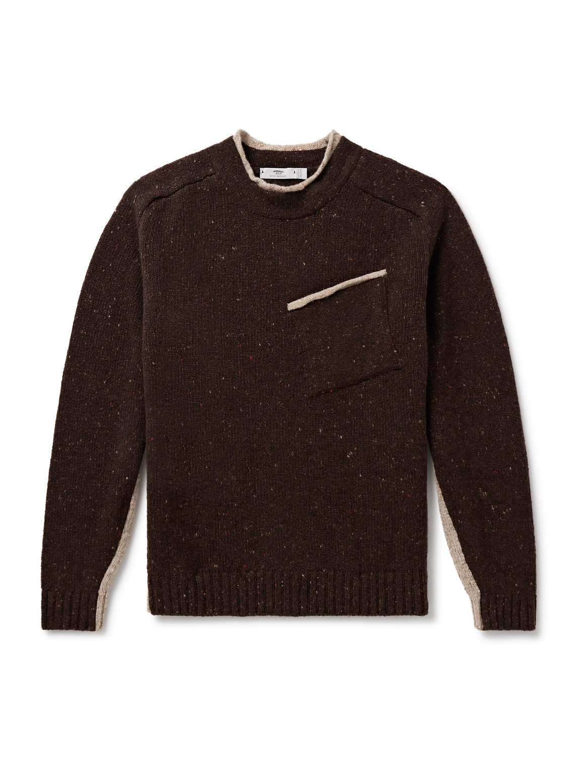 Inis Meain Donegal Merino Wool And Cashmere-blend Sweater In Brown
